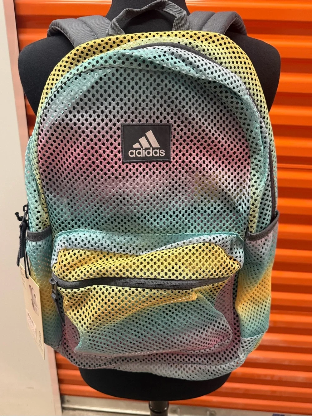 NWT Adidas Mesh Gradient Backpack - Pastel Yellow, Mint, Pink
